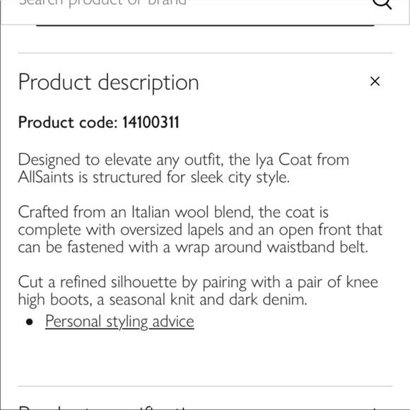 All Saints Iya coat - dusty pink - US 4 - Picture 14 of 14